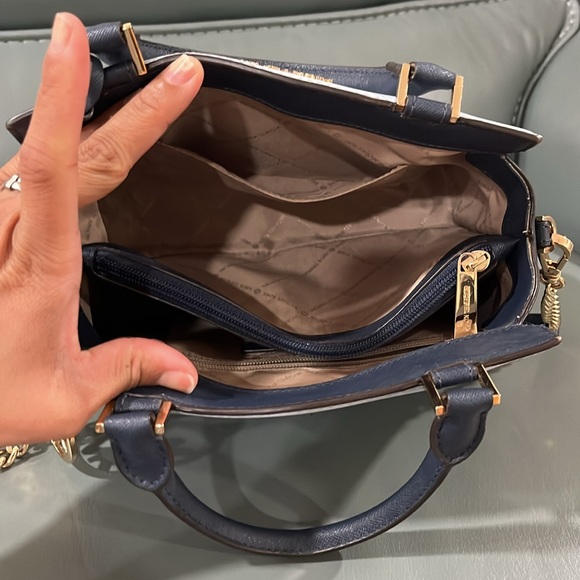 Michael Kors has 3 shades of Blue Satchel with Gold-Tone Hardware - Picture 7 of 9